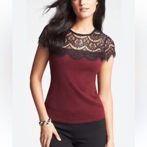 Ann taylor lace/ sweater. Size xs.